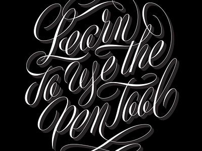 Learn to use the pen tool handlettering lettering letters pen tool type typography vector