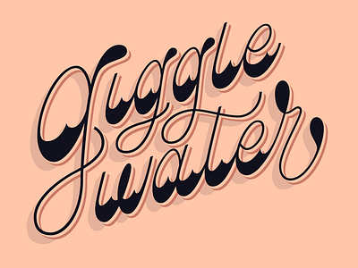 Giggle Water Lettering giggle water hand lettering handdrawn lettering letters type typography vector