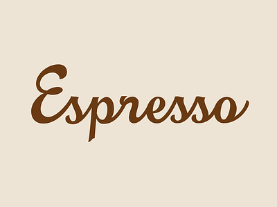 Espresso coffee espresso handlettering handmade lettering type typography vector