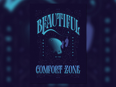 Beautiful awaits outside of the comfort zone hand lettering handlettering illustration lettering letters type typography