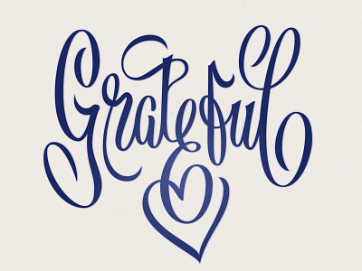 Grateful Heart grateful grateful heart hand lettering handlettering lettering letters type typography