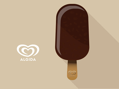 Ice cream - Magnum Algida algida brand branding summer debut flat food icecream illustration