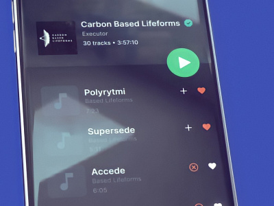 Mobile audio player design preview