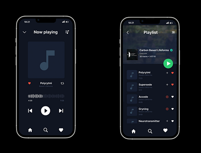 Mobile audio player aplication audio audio player audioplayer graphic design mobile phone spotify ui