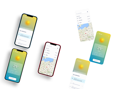 Weather forecast app design aplication design graphic design illustration phone ui weather weather aplication погода прогноз погоды