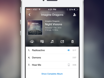 Feully. Album album feully interface ios7 iphone music play player song ui ux
