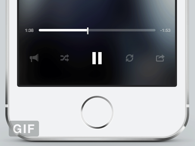 Feully. Play menu animation. animation feully interface ios7 iphone menu music play player song ui ux