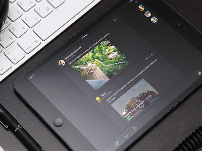 Touch for iPad app dark ios ipad navigation news tabbar ui vk