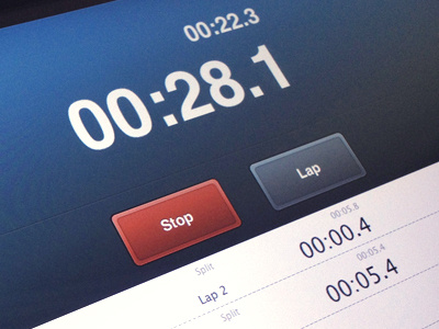 Easy Stopwatch app interface ios ipad iphone stopwatch ui ux