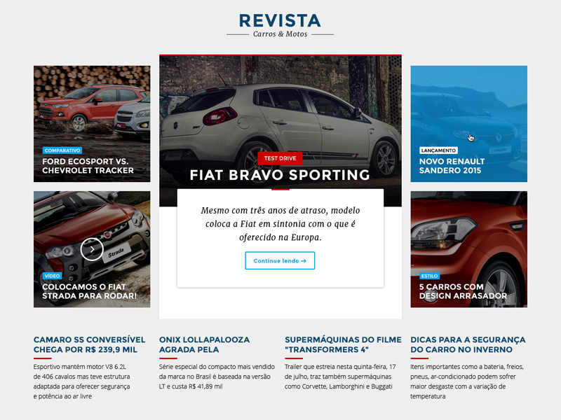 Automotive News ux ui flat design automotive news car magazine cars