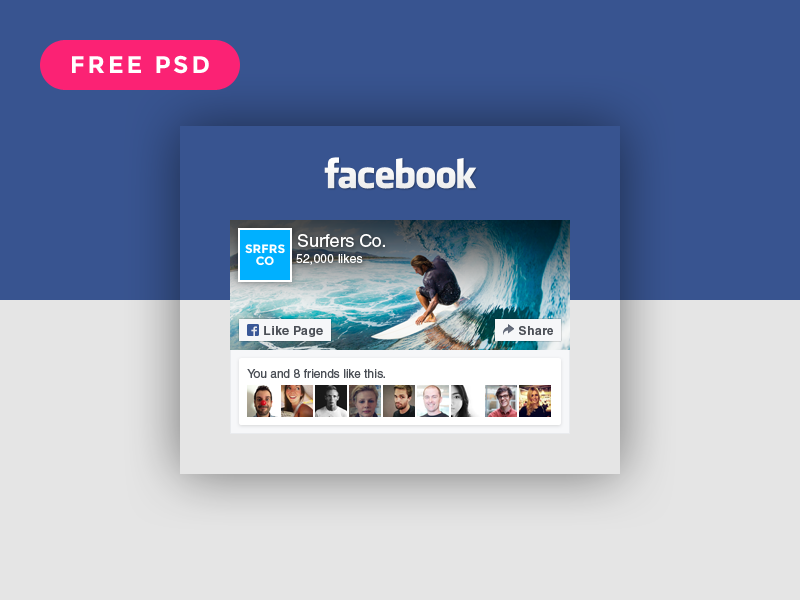 Facebook Like Box Free Psd By Luis Costa On Dribbble