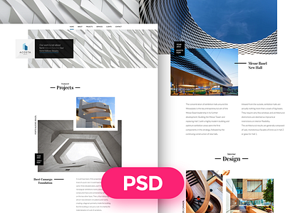 Architecture Free PSD Template architect architecture design download fee psd freebie interior design modern template ui urbanism