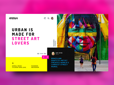 Urban - Street Art Magazine concept creative golden grid golden ratio graffiti landing page magazine street art ui urban ux web design