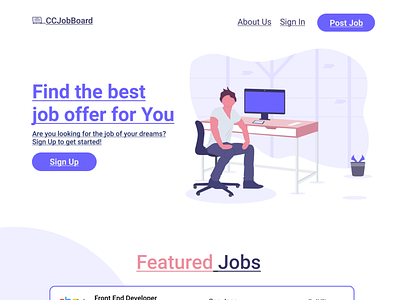 Job Board Site Landing Page