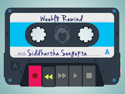 Weekly Rewind Logo asidcast cassette logo rewind vac vector vintage weekly weeklyrewind