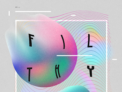 Filthy 80s 90s glitch neon type