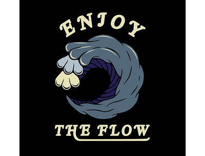 Enjoy The Flow flow illustration ocean tshirt tshirt art tshirt designs tshirtdesign wave