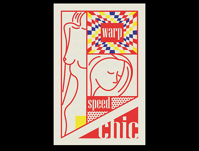 Warp Speed Chic arctic monkeys design figure drawing geometry minimal poster art poster design primary colors vector vintage