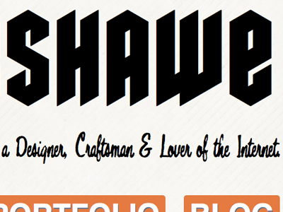Working on that redesign. metalista portfolio theshawe typography website