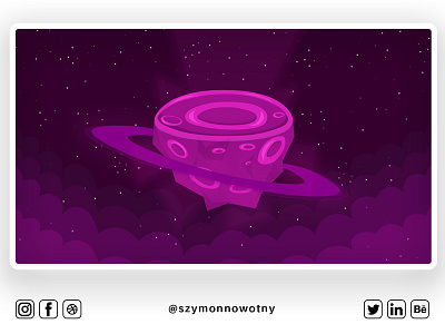 Planet fragment purple crater planet #1 art artist artwork design designer digital digital art digital illustration digitalart digitalpainting drawing emoteart illustration illustrator szymonnowotny