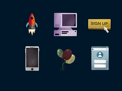 Icon set - Sign up