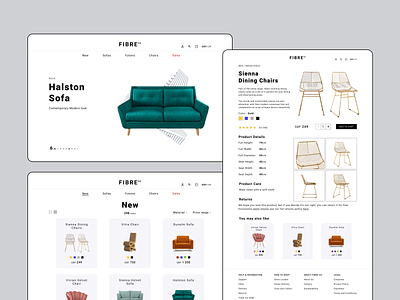 Fibre Co. Concept design checkout design e commerce illustration shopping ui website