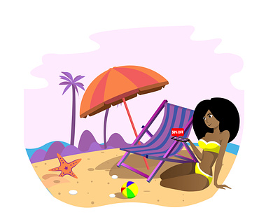 Banking App adobe illustrator africa app app design banking beach design illustration lifestyle nigeria onboarding screen ui vector website website design