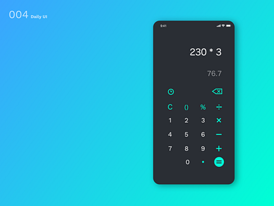 DailyUI N°4 : Calculator