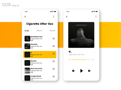 Daily UI N°9 : Music Player