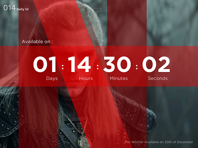 Daily UI N°14 : Countdown Timer countdowntimer dailyui design netflix ui ux witcher