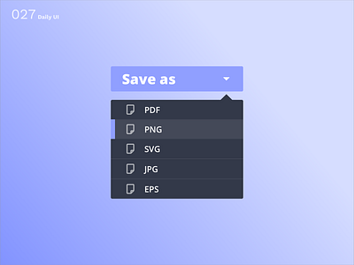 Daily UI N°27 : Dropdown