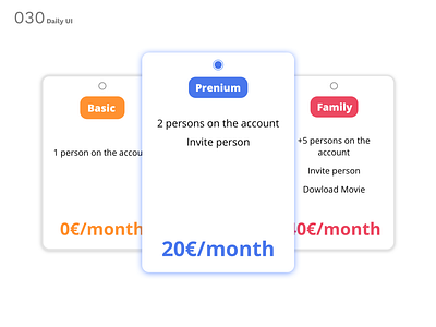 Daily UI N°30 : Pricing dailyui design designweb ui uidesign ux uxdesign work