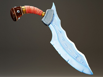 Blade of Prophecy 3d art 3d model 3ds max blender cycles low poly rendering sculpting substance painter zbrush