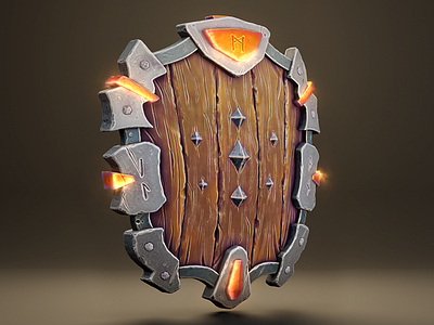 10 to Strength 3dmodeling 3dsmax blender cycles gameasset rendering sculpting shield shields stylized substancepainter texturing zbrush