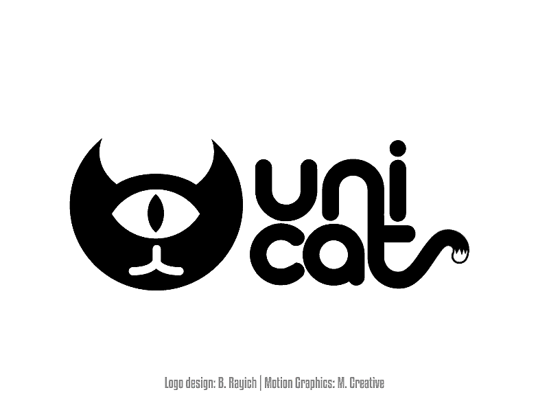 Unicat Logo design after effects animated logo animation motion graphics