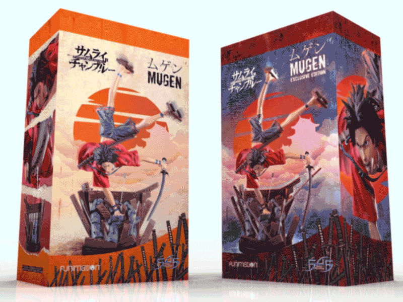 Samurai Champloo - Mugen packaging mockup 3d mockup after effects animated animation anime artwork awesome collectible example first 4 figures fun graphic design mugen packaging samurai samurai champloo statue