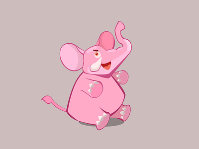 Pink Elephant 1 character design elephant