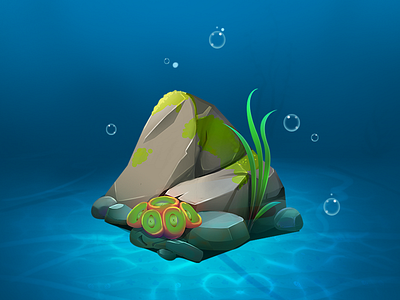 Underwater Props game art game item rock underwater