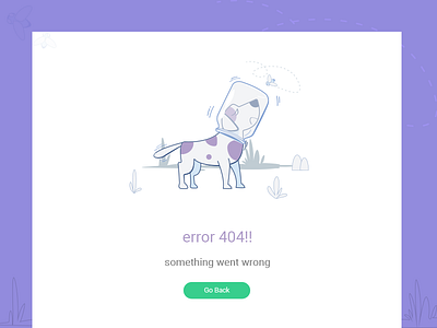 404 app illustration character design dog e commerce error page oops. illustration