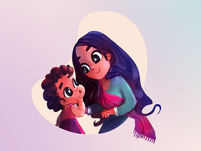 Mothers Day app illustration character design cute illustration web illustration