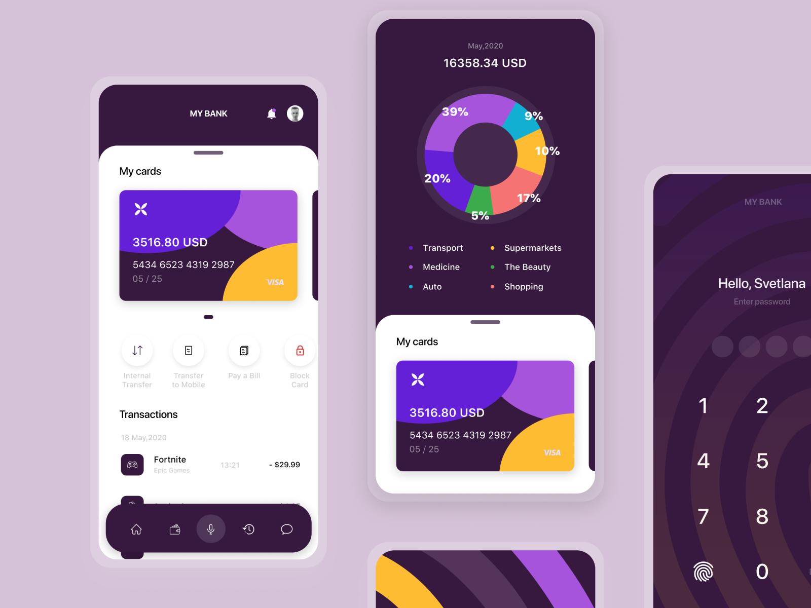 Mobile App- Online Banking By Svetlana Andreevna On Dribbble