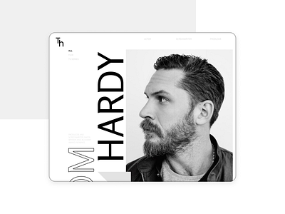 Custom Tom Hardy blog concept design grid tomhardy typography ui web