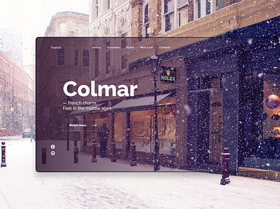 New Year Colmar design new year snow ui web