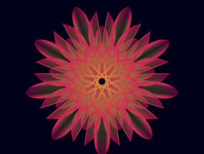 flower adobe illustrator blend flower gradient vector vectorart