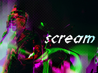 scream graphic graphicdesign man musician rock scream typography typography art