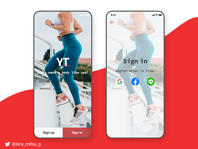 Fitness app sign in page app daily 100 challenge daily ui dailyui design fitness fitness app social ui ui design uidesign uiux uiuxdesign ux