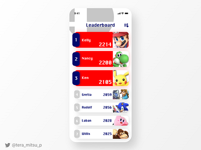 Daily UI Challenge 019 Leaderboard