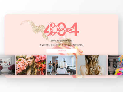 404page of Beauty salon beauty salon daily 100 challenge daily ui dailyui design salon ui ui design uidesign web