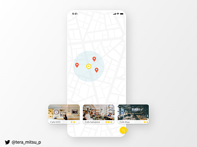 Daily UI Challenge #020 Location Tracker app cafe daily 100 challenge daily ui dailyui design location location app simple ui ui design uidesign