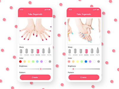 Service to design and sell artificial nails app daily 100 challenge daily ui dailyui design nails ui ui design uidesign